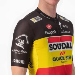Castelli Competizione Belgian Champion Soudal Quick-Step 2023 Short Sleeve Jersey -Pedal Yon Sales castelli competizione belgian champion soudal quick step 2023 short sleeve jersey 3